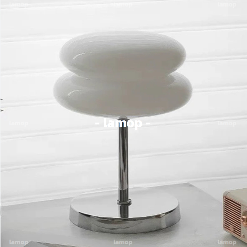 Bauhaus Cream‑Globe Table Lamp - Lighting Decor Bedroom ulasan dan harga