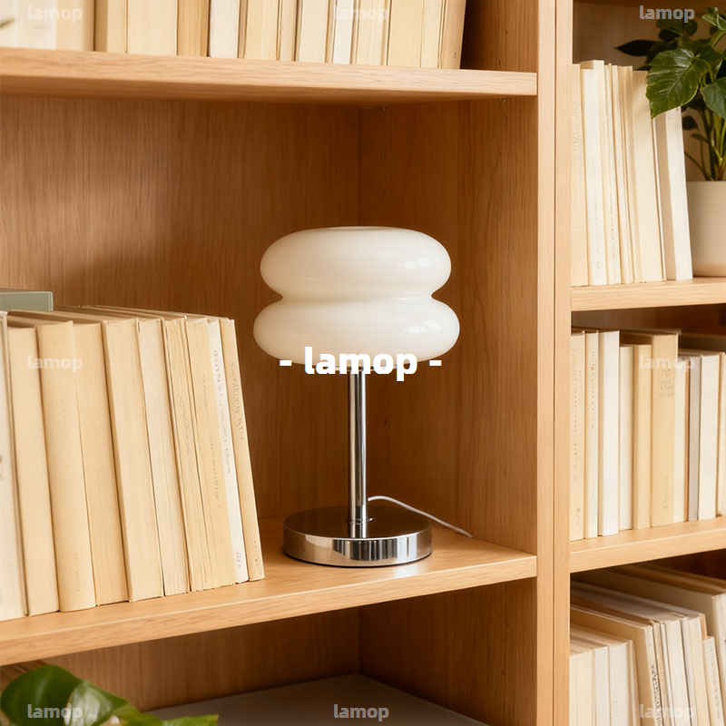 Bauhaus Cream‑Globe Table Lamp - Lighting Decor Bedroom ulasan dan harga