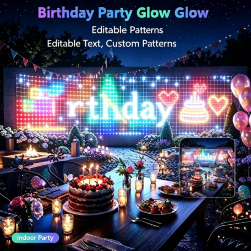 RGBIC LED Outdoor Net Lights C - Lighting Christmas Decor ulasan dan harga