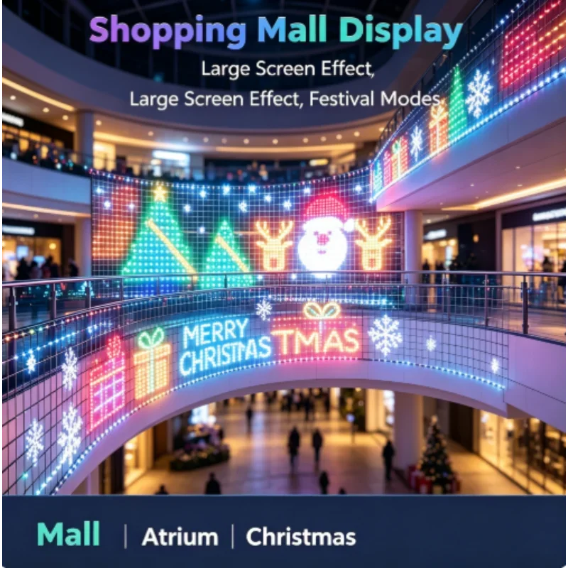RGBIC LED Outdoor Net Lights C - Lighting Christmas Decor ulasan dan harga
