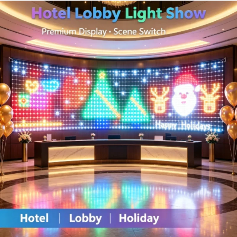 RGBIC LED Outdoor Net Lights C - Lighting Christmas Decor ulasan dan harga