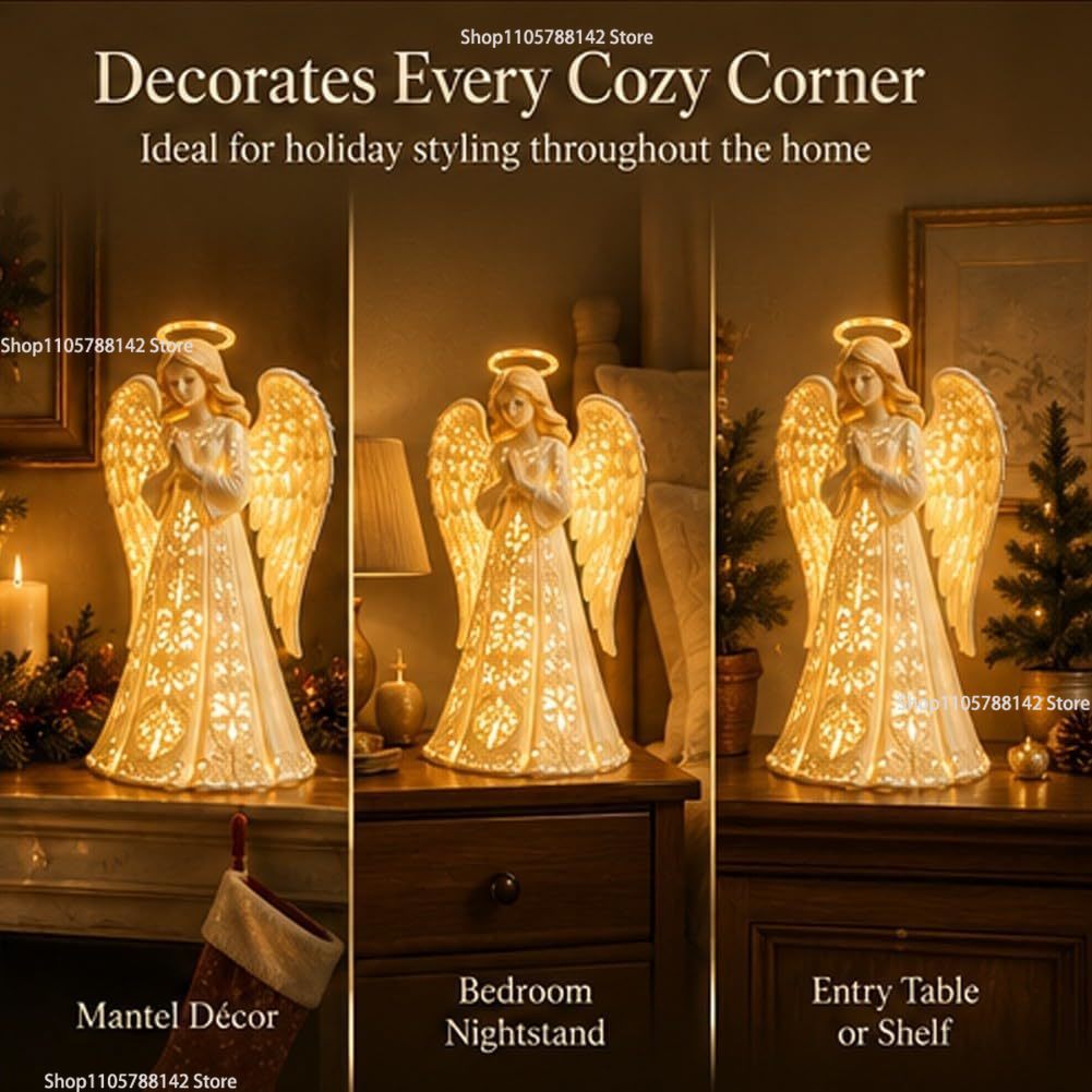 Christmas Angel Blessing Wall  - Lighting Christmas Decor ulasan dan harga