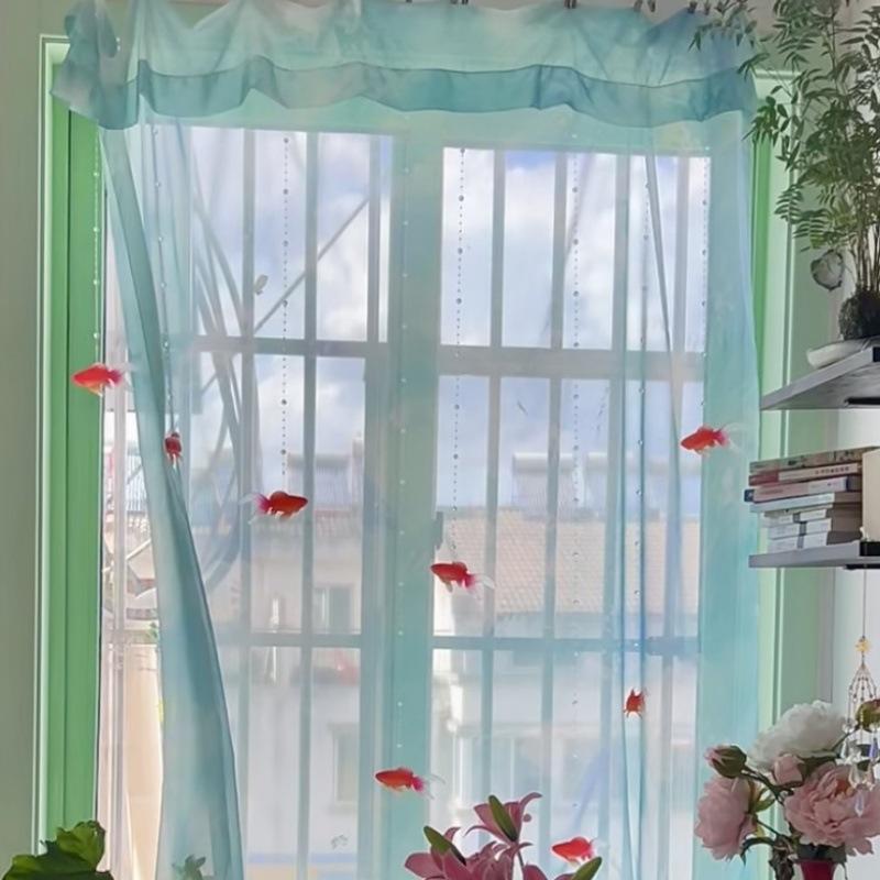 Light Blue Solid Sheer Voile W - Lighting Decoration Ideas ulasan dan harga