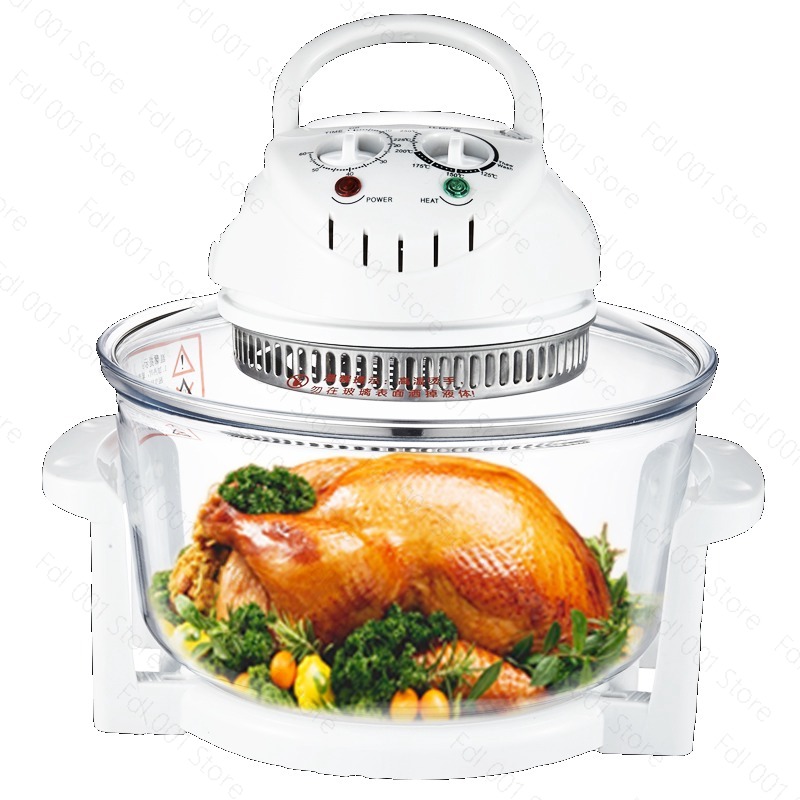 Glass Air fryer Light wave fur - Lighting Visual ulasan dan harga