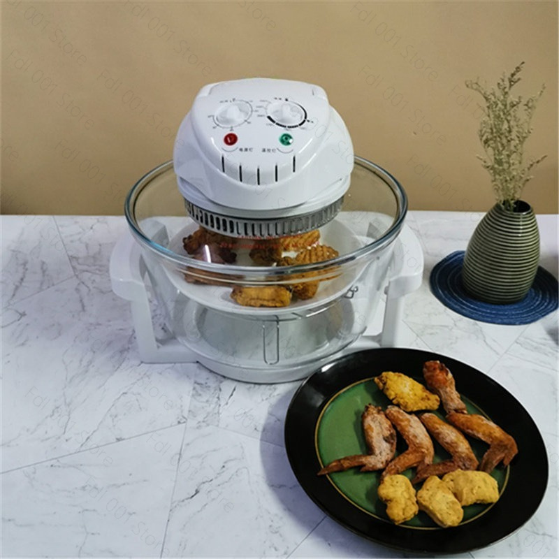 Glass Air fryer Light wave fur - Lighting Visual ulasan dan harga