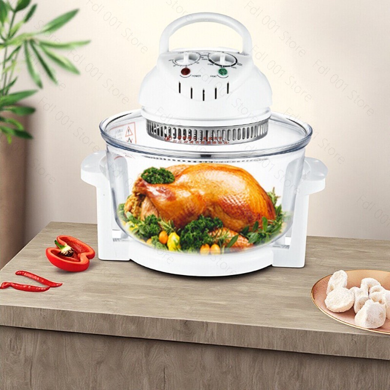 Glass Air fryer Light wave fur - Lighting Visual ulasan dan harga