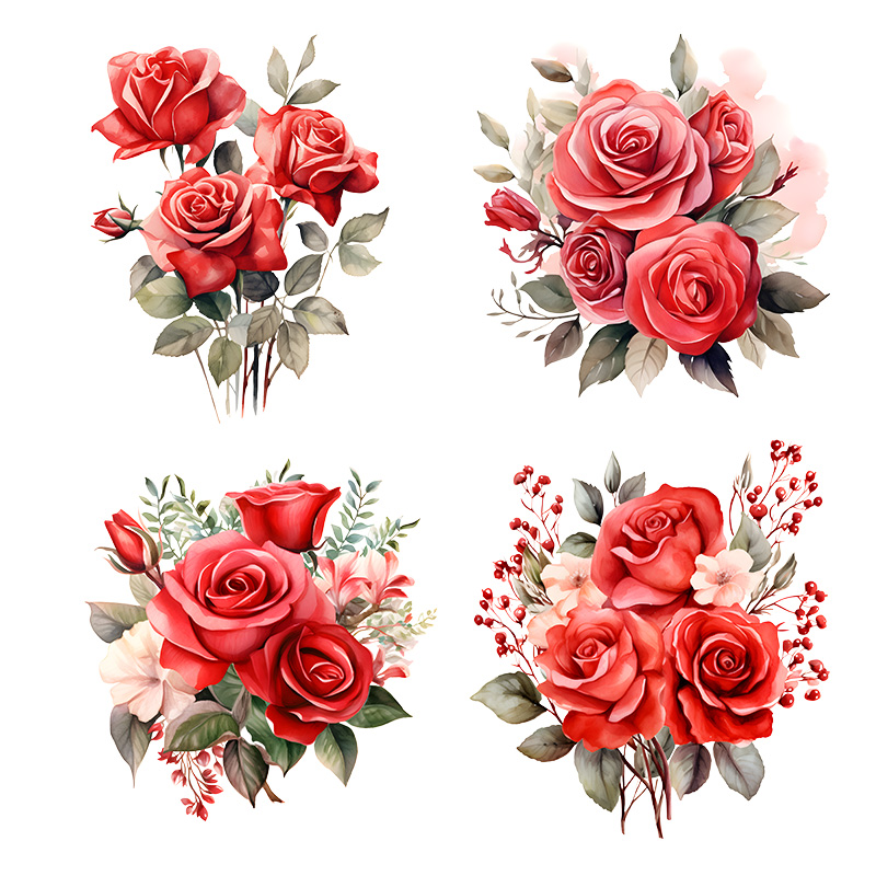 T2345# Beautiful Red Roses Sti - Lighting Mcqueen Bedroom Decor ulasan dan harga
