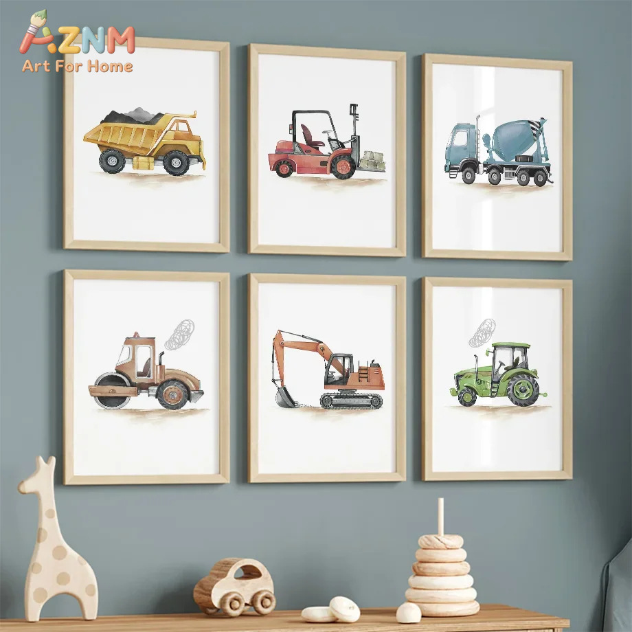 6pcs Nordic Modern cartoon car - Lighting Mcqueen Bedroom Decor ulasan dan harga