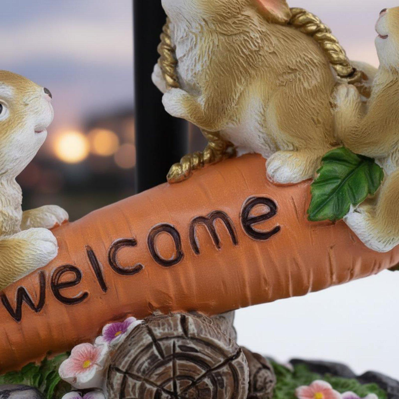 Solar Rabbit Statue Decorative - Lighting Decoration Ideas ulasan dan harga