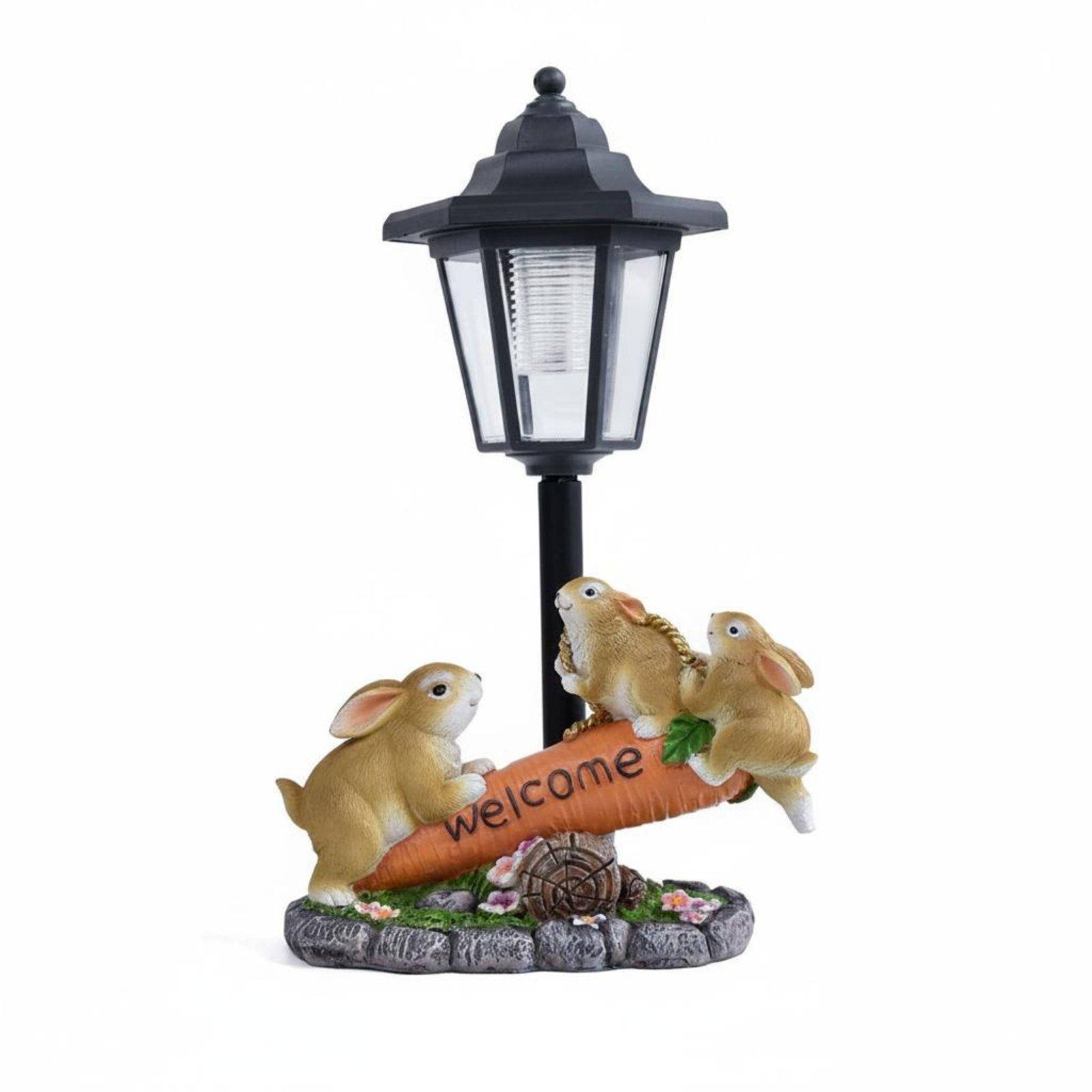 Solar Rabbit Statue Decorative - Lighting Decoration Ideas ulasan dan harga