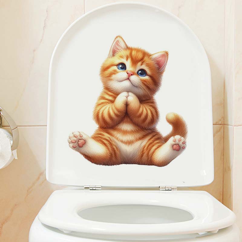 Yoga Cat  Wall Sticker Removab - Lighting Mcqueen Bedroom Decor ulasan dan harga