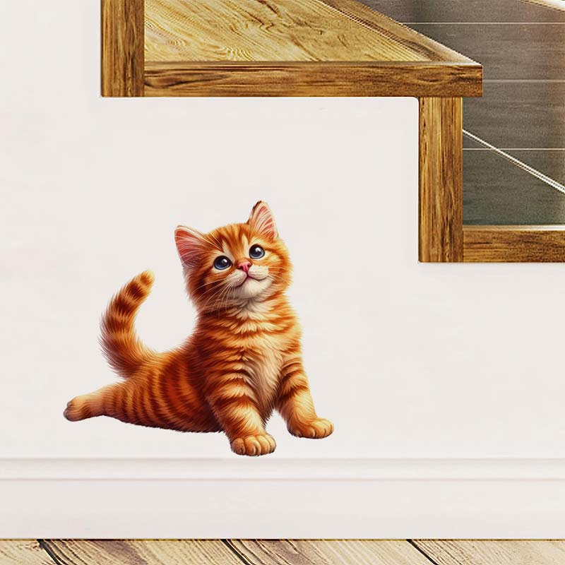 Yoga Cat  Wall Sticker Removab - Lighting Mcqueen Bedroom Decor ulasan dan harga