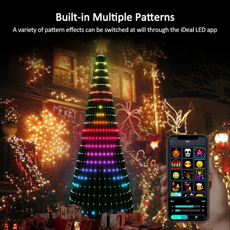 Christmas Star Tree Lights RGB - Lighting Christmas Decor ulasan dan harga