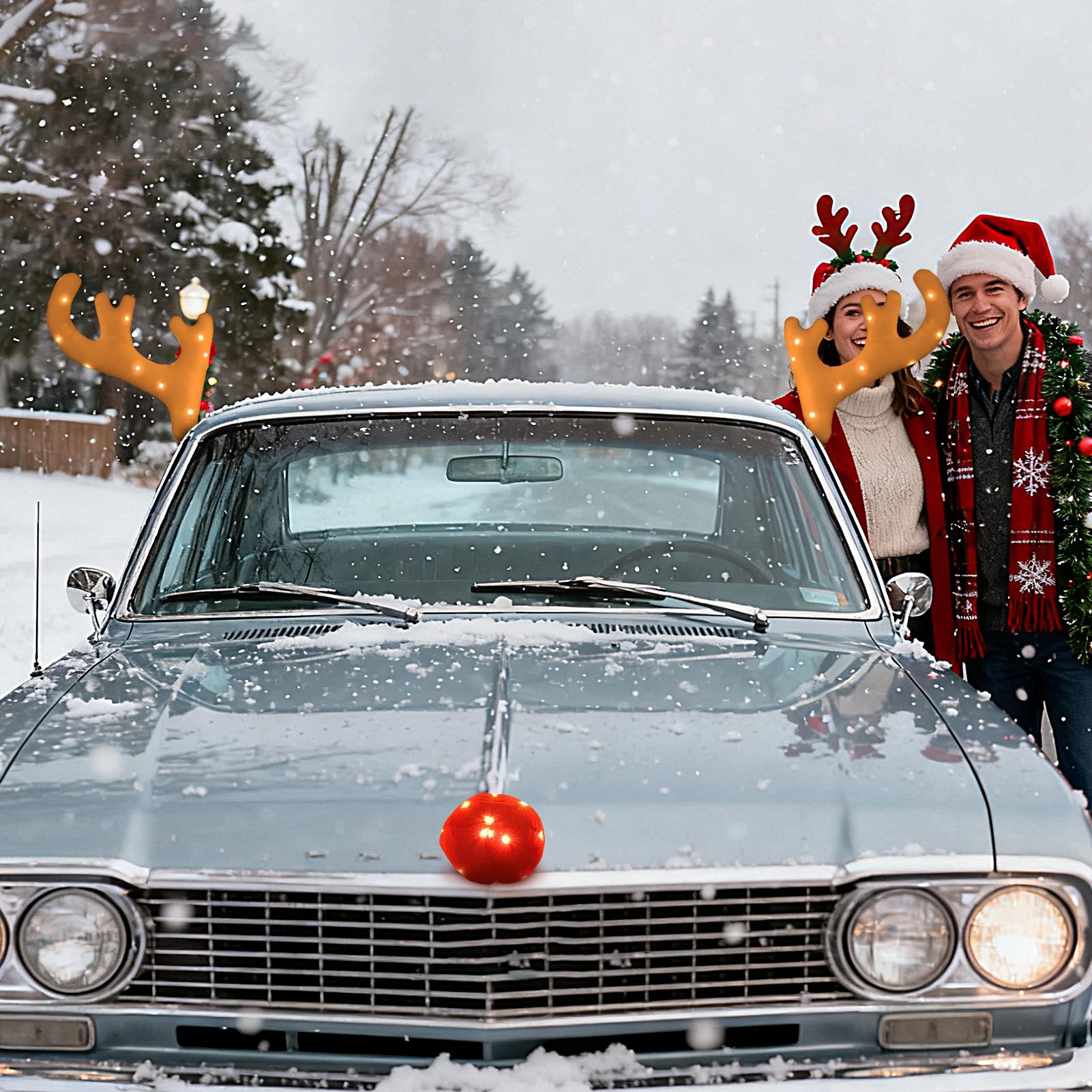 Reindeer Car Decor Cute Christ - Up Lighting Decor ulasan dan harga
