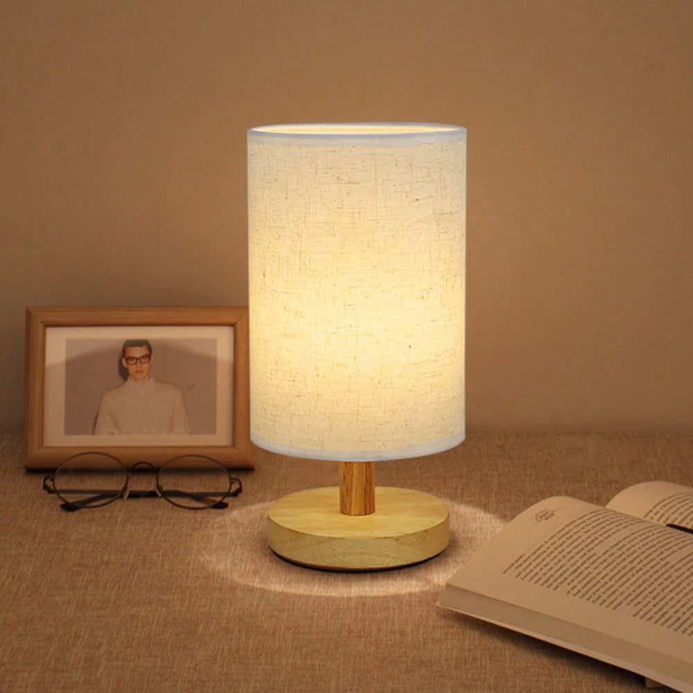 Modern Nordic Wooden And Fabri - Decor Lighting Lamps ulasan dan harga
