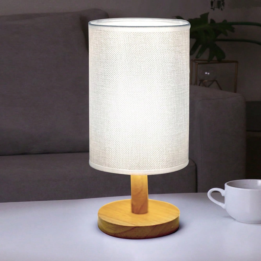 Modern Nordic Wooden And Fabri - Decor Lighting Lamps ulasan dan harga