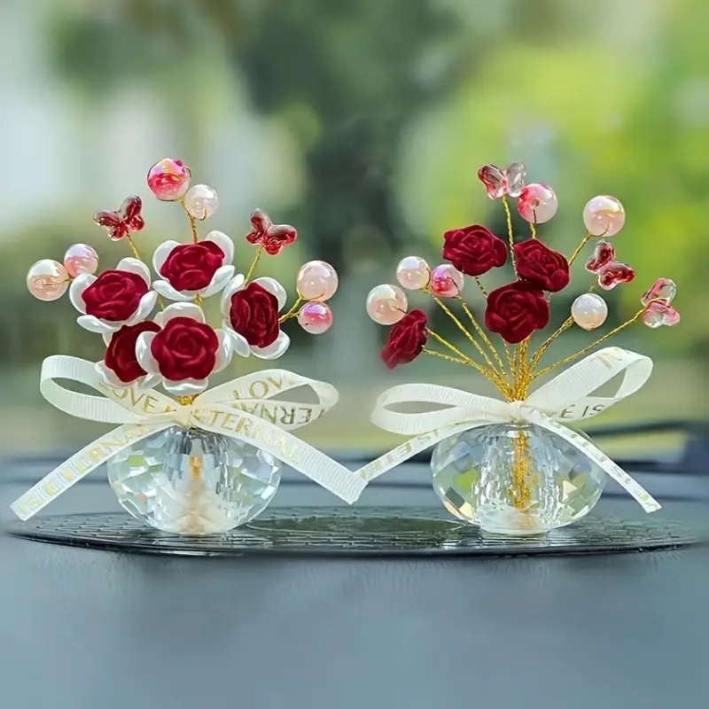 1PC Crystal Glass Rose Dashboa - Lighting Mcqueen Bedroom Decor ulasan dan harga