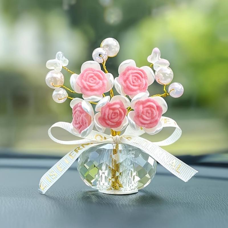 1PC Crystal Glass Rose Dashboa - Lighting Mcqueen Bedroom Decor ulasan dan harga