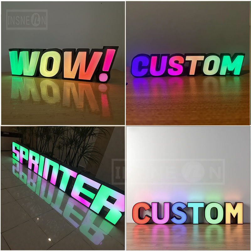 Custom RGB LED Letter Sign,Cof - Up Lighting Decor ulasan dan harga