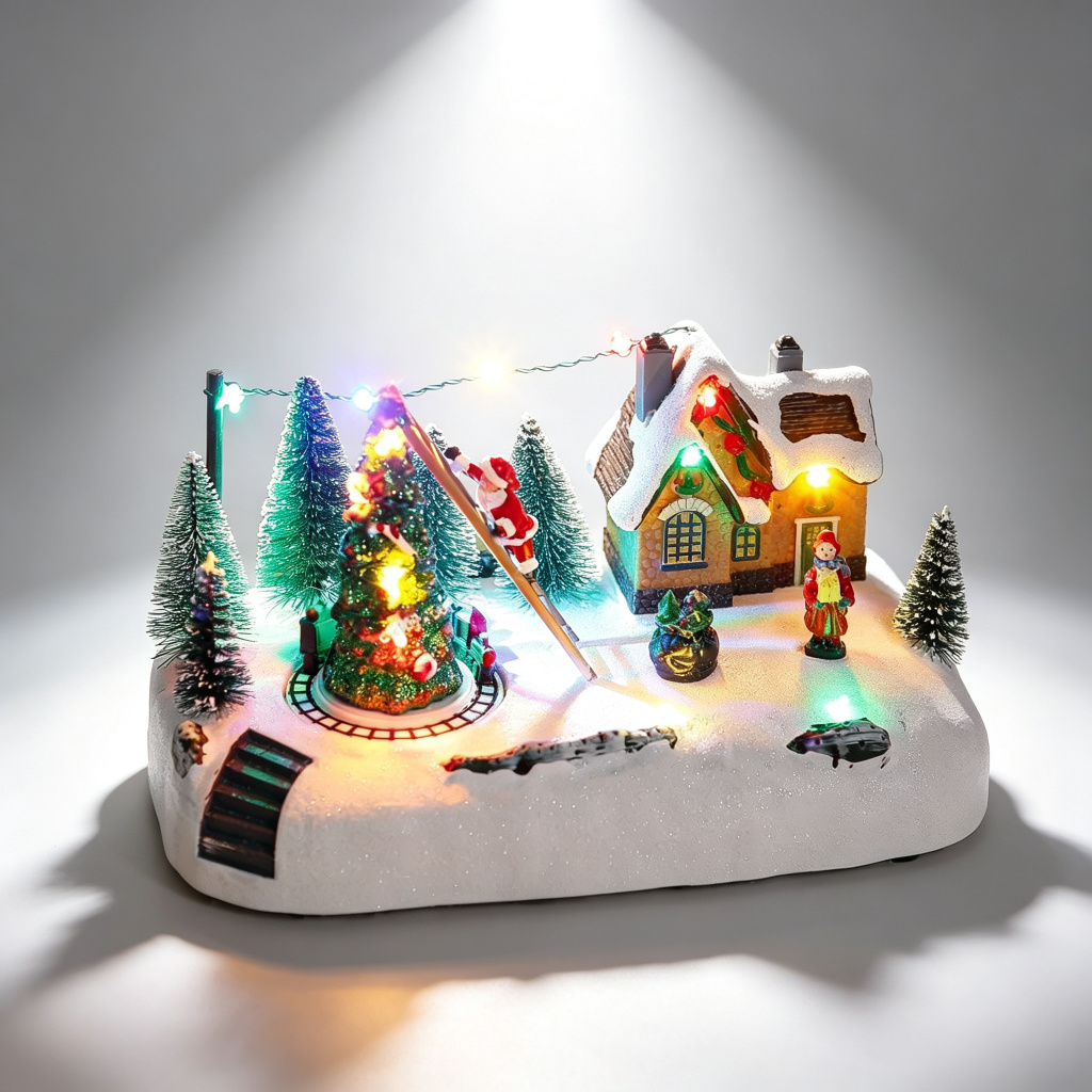 Musical Christmas Train Decor, - Up Lighting Decor ulasan dan harga