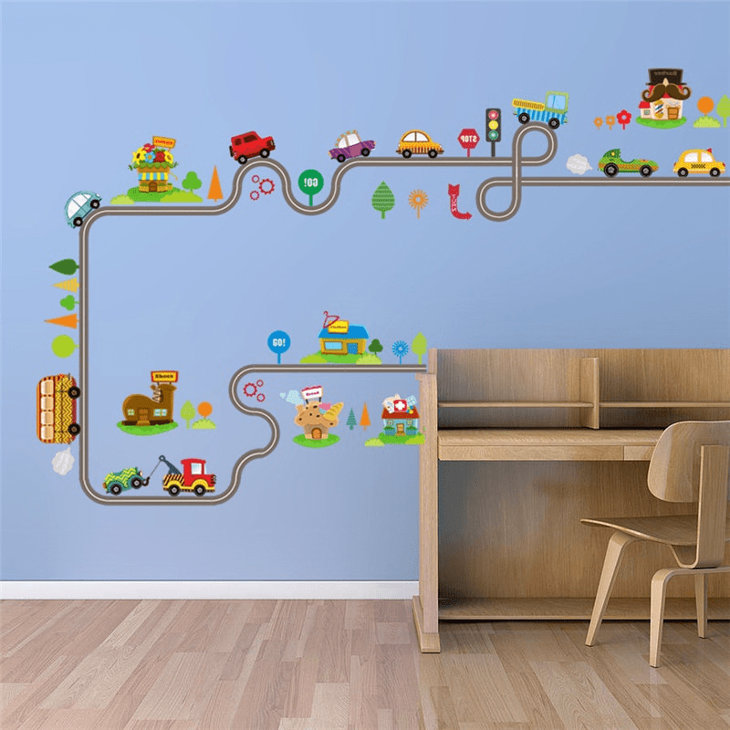 2Pcs/Lot Cartoon Cars Highway  - Lighting Mcqueen Bedroom Decor ulasan dan harga