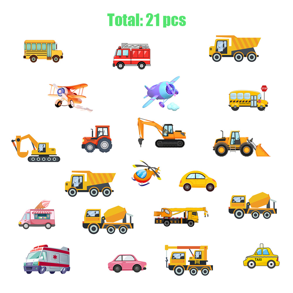 Luminous Car Wall Sticker 21Pc - Lighting Mcqueen Bedroom Decor ulasan dan harga