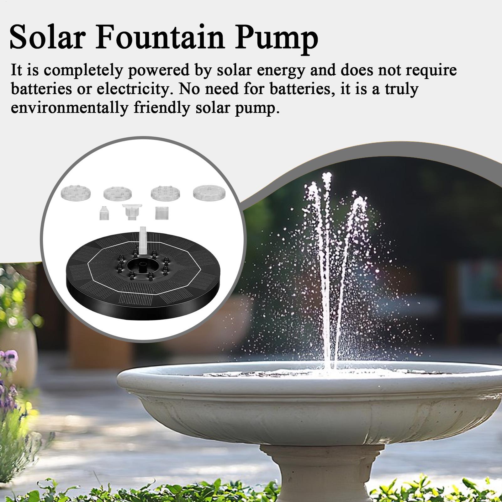 Fountain Pump Solar Adjustable - Up Lighting Decor ulasan dan harga