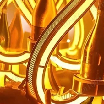 Iron Art LED Light Up Wine Bot - Up Lighting Decor ulasan dan harga