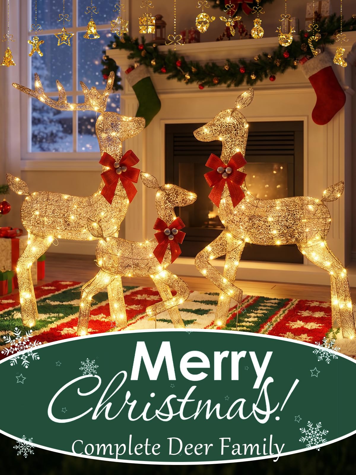 3 Pieces Lighted Christmas Dee - Up Lighting Decor ulasan dan harga