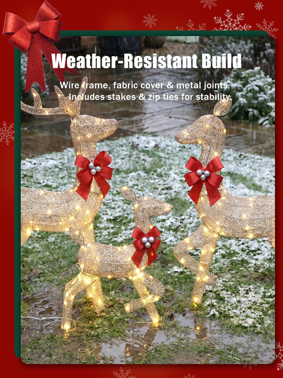 3 Pieces Lighted Christmas Dee - Up Lighting Decor ulasan dan harga
